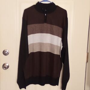 Sahara Club Sweater Men Size XL Color Brown Black and Cream